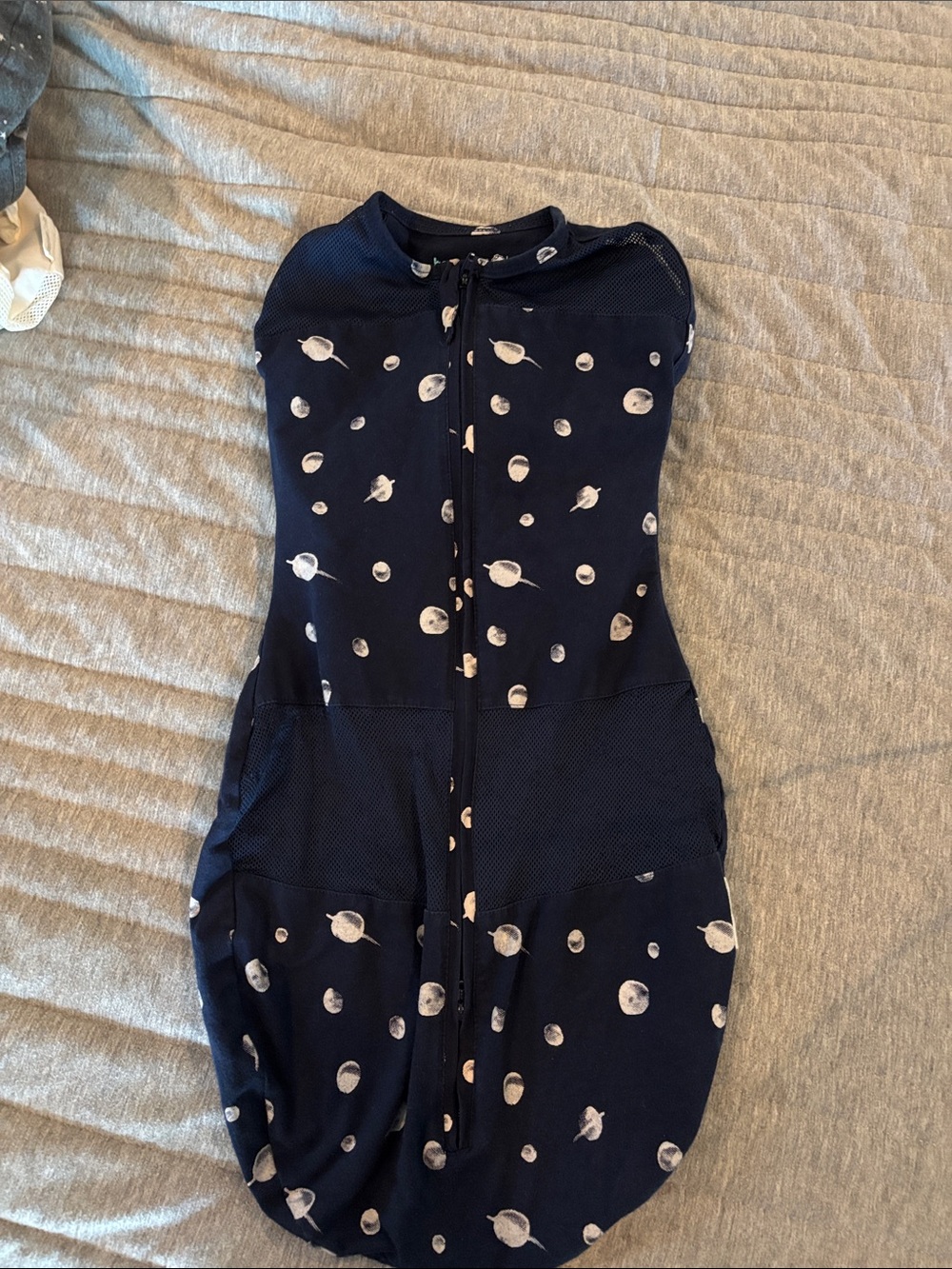 Navy Polka Dot Baby Swaddle Sack - Kids Other